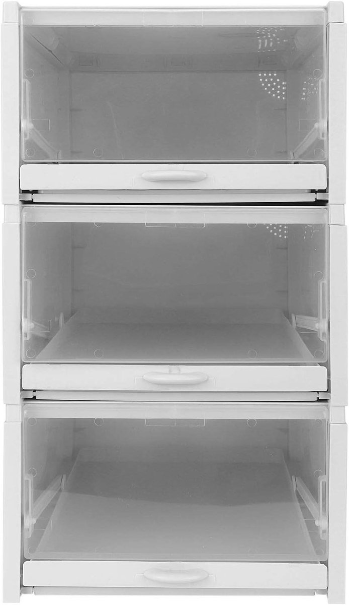 Schoenenbox Organizer - Lade Container - Thuis Opslag - Stapelbaar Ontwerp - 35 cm - Transparant