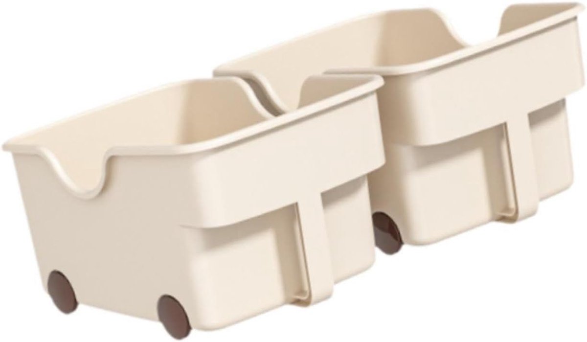 Voedselbewaarbak - Koelkast organizer - Keuken opbergen - Met wielen - 328 cm breed - Wit