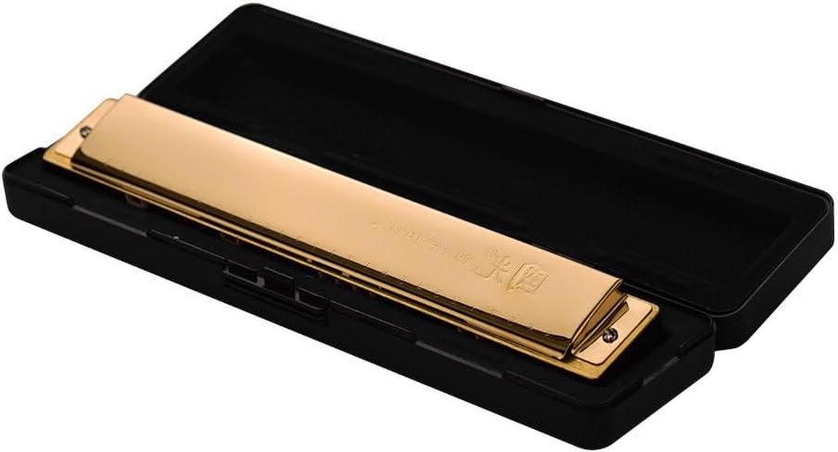 Mondharmonica - Blaasinstrument - Muziek Maken - 28 Gaten - 22.7 cm - Goud