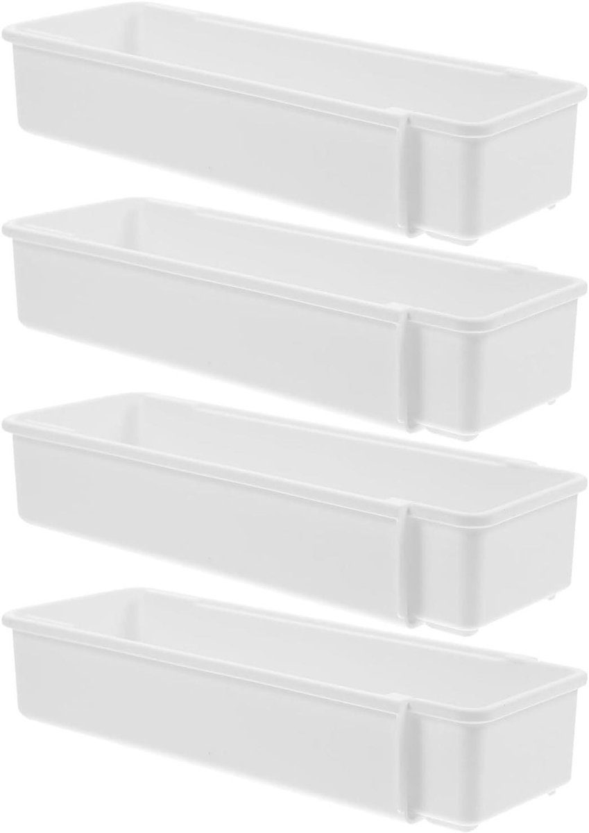 Lade Organizer Set - Bestekbak Lade - Keuken Organiseren - Verstelbaar Ontwerp - 4 Stuks - Wit
