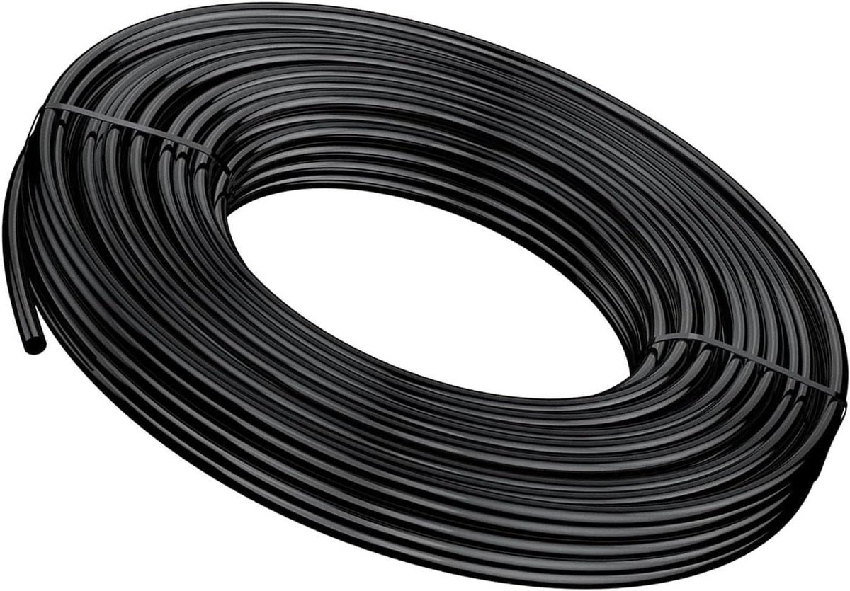 Micro-irrigatieslang - Bewateringsbuis Druppelslang - Nauwkeurig Bewateren - Hogedrukbestendig - 100 meter - Zwart