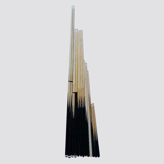 Biljart Keu - Pool Stick - Thuis Spelen - Verstelbare Lengte - 92 cm - Zwart Beige — afbeelding 2