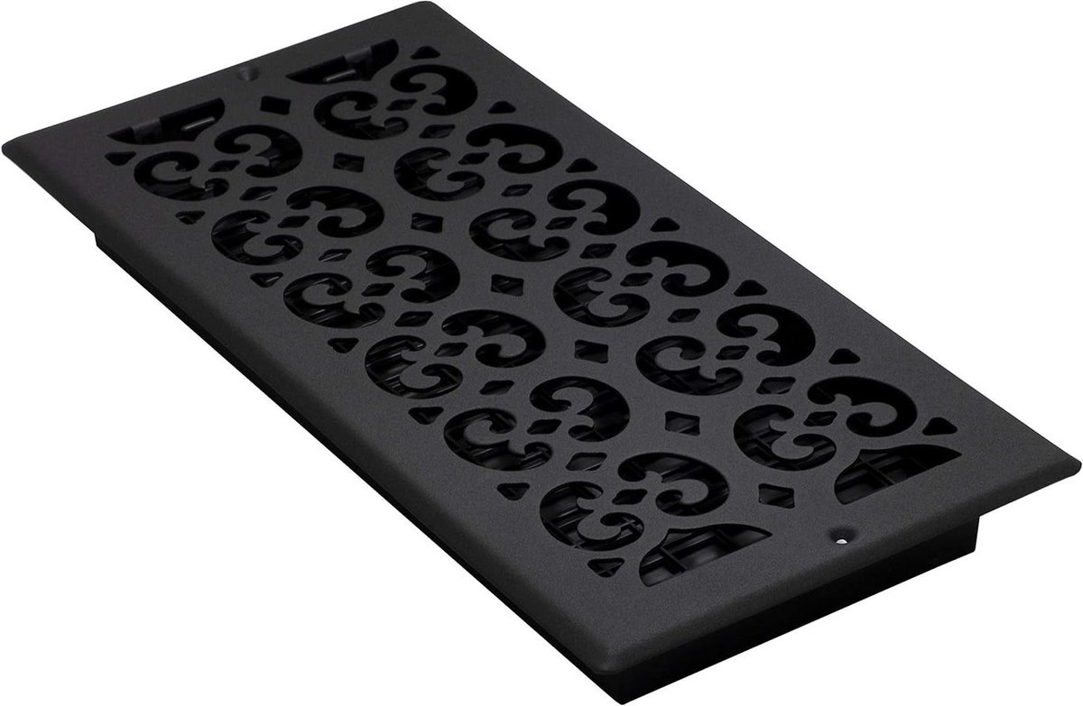 Wandrooster - Ventilatierooster - Luchtstroom Regelen - Roestvrije Demper - 6x14 Inch - Zwart