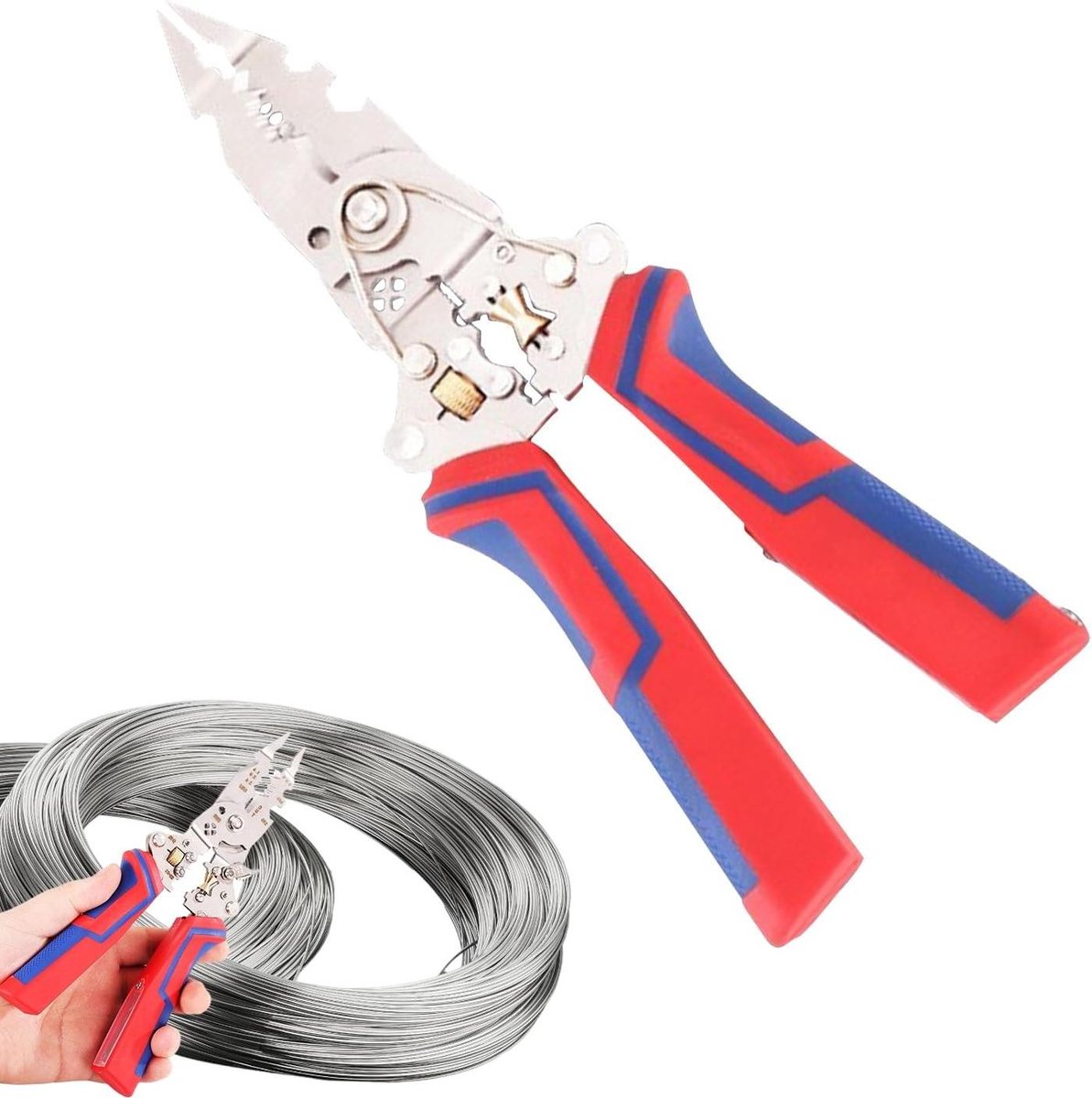 Kabelstripgereedschap Opvouwbaar - Elektrische Tang - Draad Strippen - 13-in-1 Functies - 8-24 AWG - Enkele