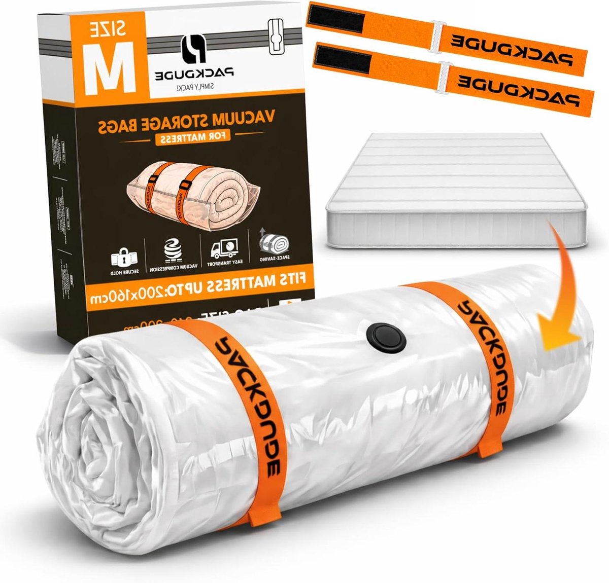 Vacuümzak Matras - Opbergzak - Ruimte Besparen - Volume Reductie - Tot 200x160cm - Transparant