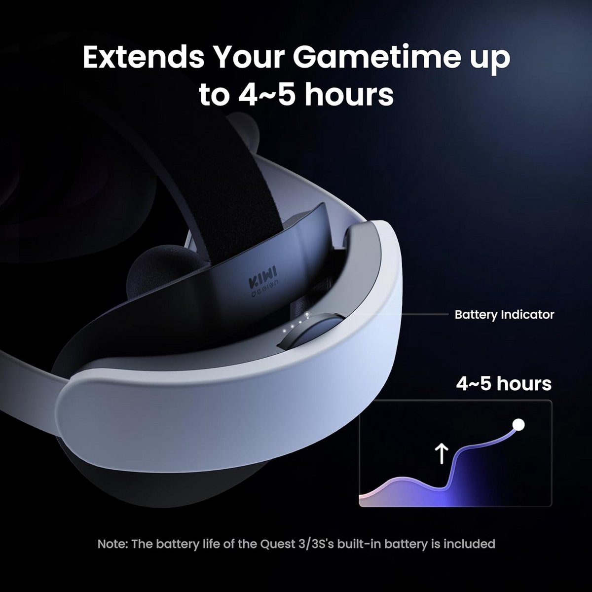 Comfortabele Audio Headset Band met Accu voor Meta/Oculus Quest 3/3S thumbnail 6