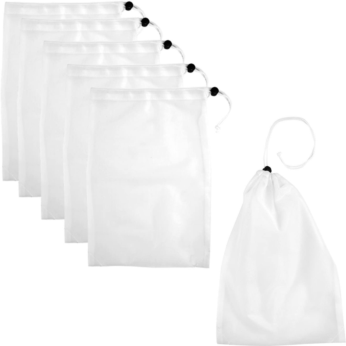 ONF3 - Zwembad Stofzuiger Zak - Vervangingsset - 6 Stuks - Fijn Mesh - Voor Zwembaden en Vijvers - Wit