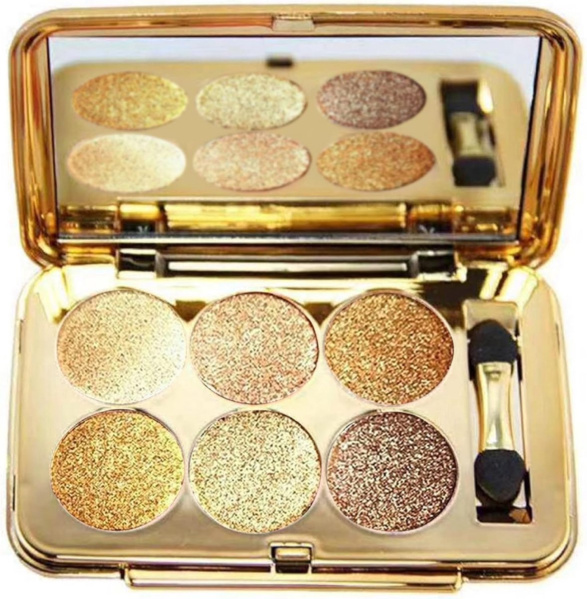 Glitter Oogschaduw Palet - 6 Shimmerende Kleuren | Langhoudend & Waterdicht