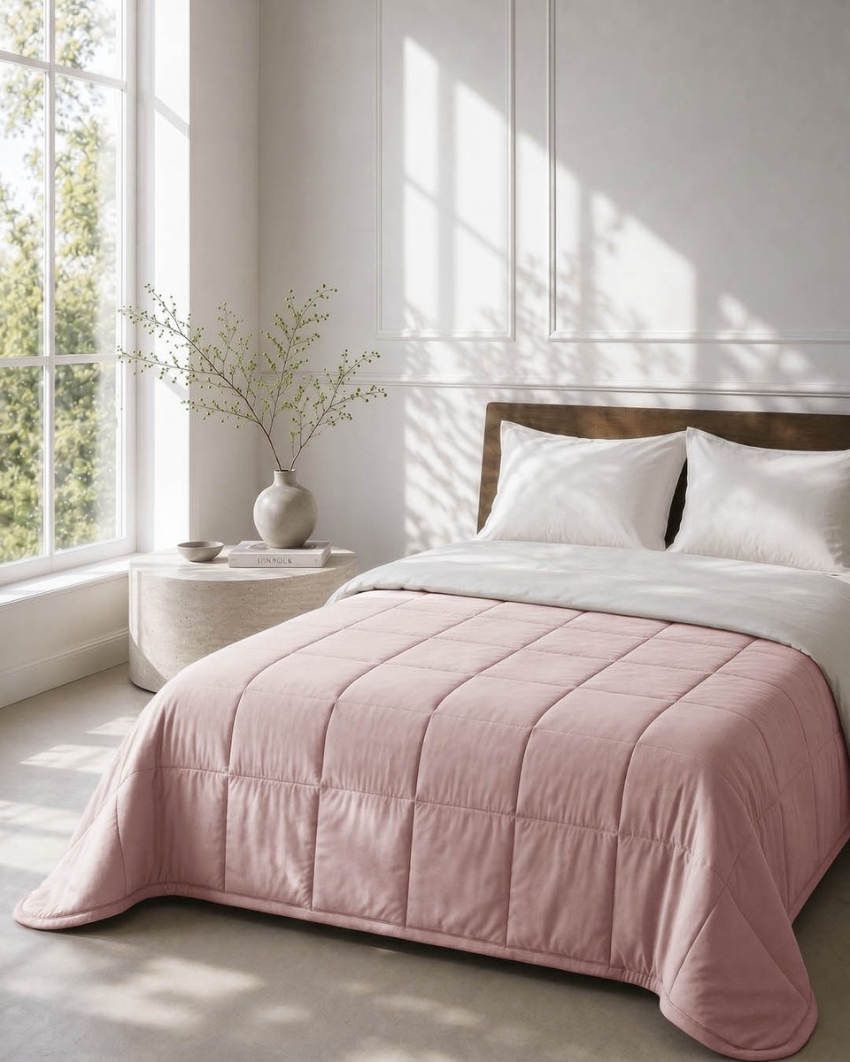 HOOMstyle Wasbaar dekbed zonder overtrek - Zomer 100 g/m² - 260x220cm - Potpourri Roze