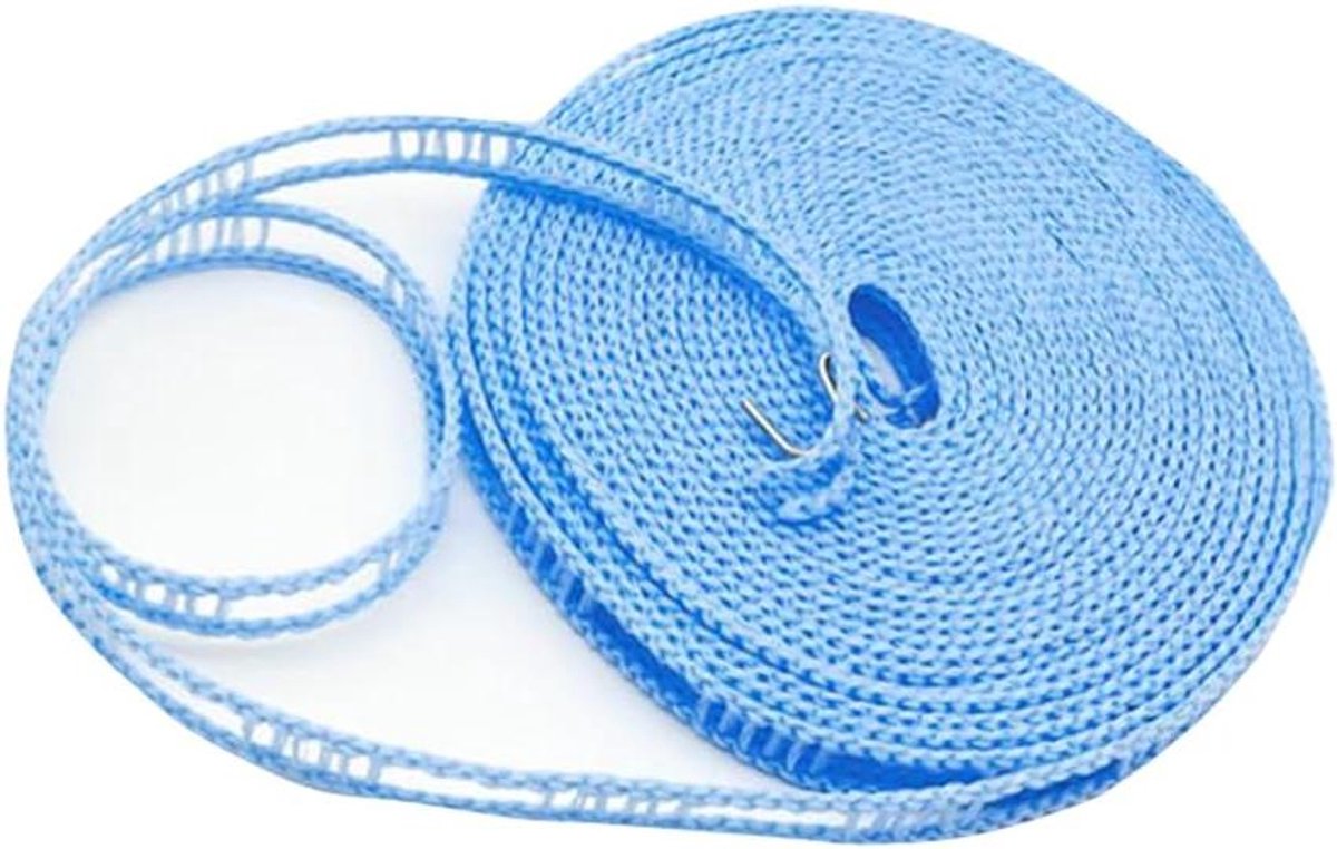 Waslijn - Droogtouw Kleding - Reizen Buiten - Winddicht Ontwerp - 10 Meter - Donkerblauw