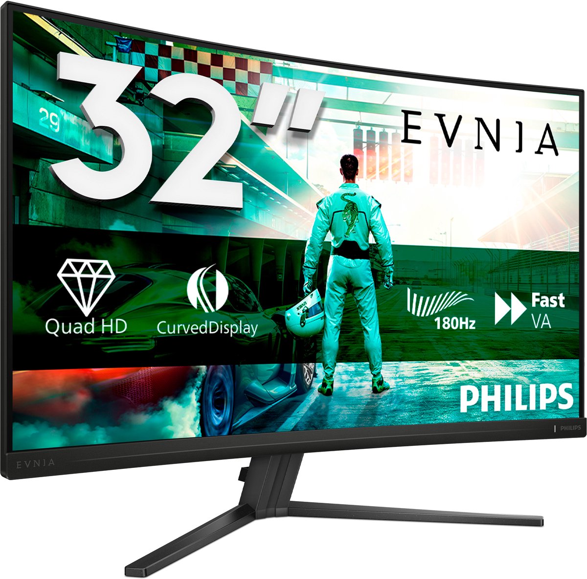 Philips Evnia 32M2C3500L Curved QHD Gaming Monitor 180Hz 32 - afbeelding 2