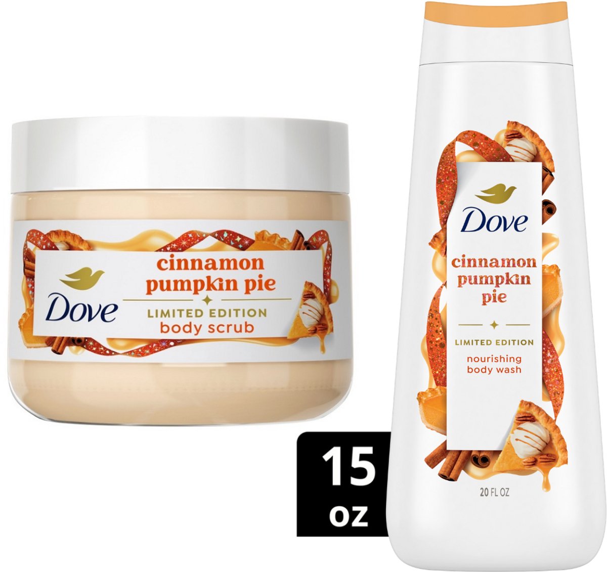 Dove - Cinnamon Pumpkin pie body scrub + body wash - limited edition