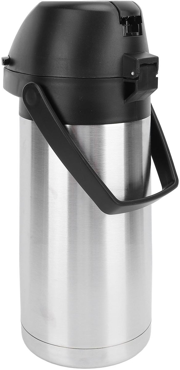 ONF3 - Isolerende Koffiedispenser - RVS Pompkan met Isolatie - Houdt Dranken 24 Uur Warm - Perfect voor Koffie en Thee - Geschikt voor Thuis en ...