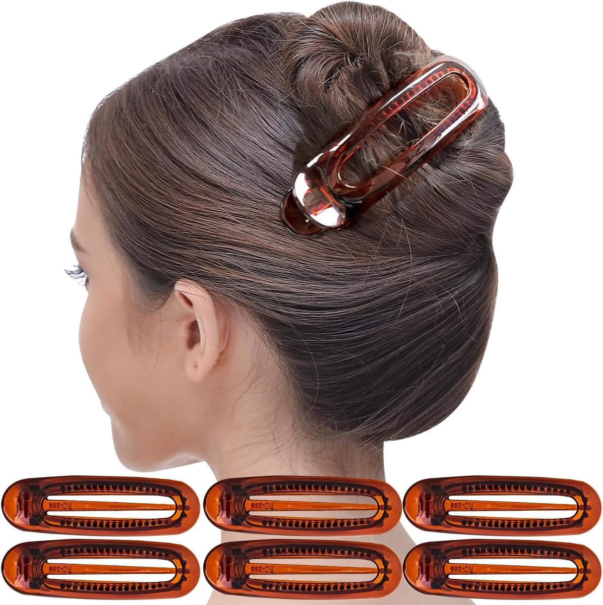 Haarclips Dames - Alligator Clips - Dagelijkse Styling - Niet-Glijdende Grip - 11.5 cm - Bruin