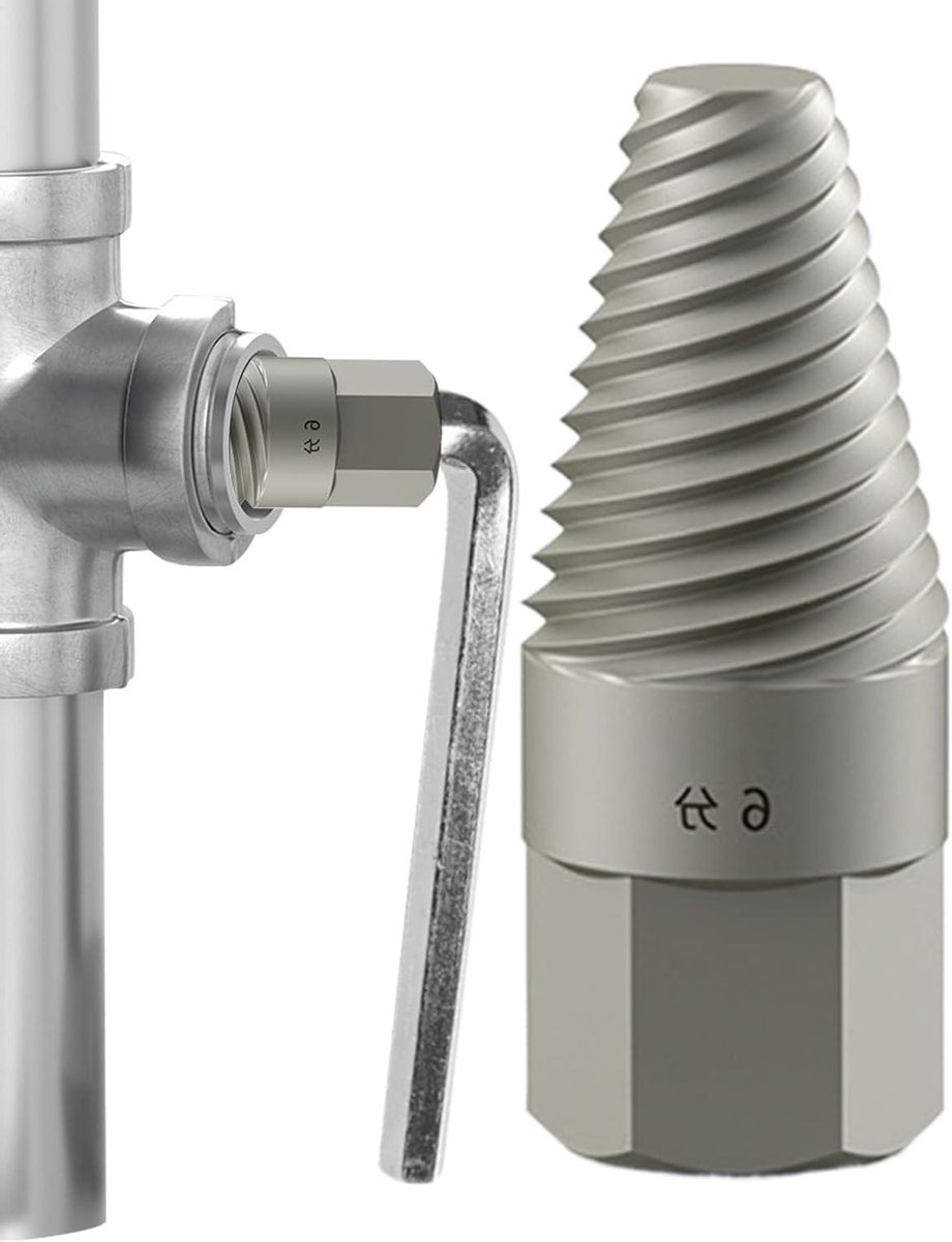 Schroefverwijderaar - Tapuitdraaier Boutentrekker - Gebroken Schroeven Verwijderen - Antislip Ergonomische Handgreep - Diverse Maten - Zilver