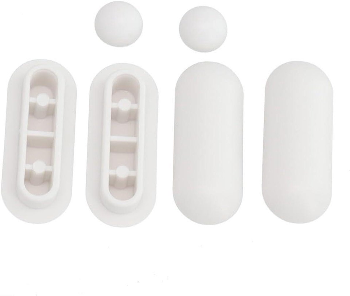 Toilet Buffers - WC Bumper Set - Toilet Reparatie - Dempend en Schokbestendig - 6 stuks - Wit