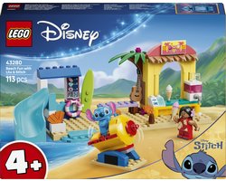 LEGO® ǀ Disney Strandplezier met Lilo en Stitch - Bouwset voor Jonge Kinderen - Speelset met Disney's Lilo en Stitch - Leuke Cadeautip voor Meisjes en Jongens Vanaf 4 Jaar - 43280
