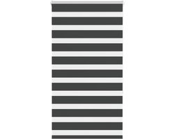 vidaXL - Zebra - rolgordijn - 90x150 - cm - stofbreedte - 85,9 - cm - zwart