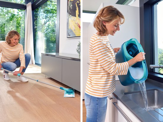 Leifheit Clean Twist M essuie-sol Ergo mobile - ensemble de vadrouille système complet avec roues - 33 cm - 6 litres