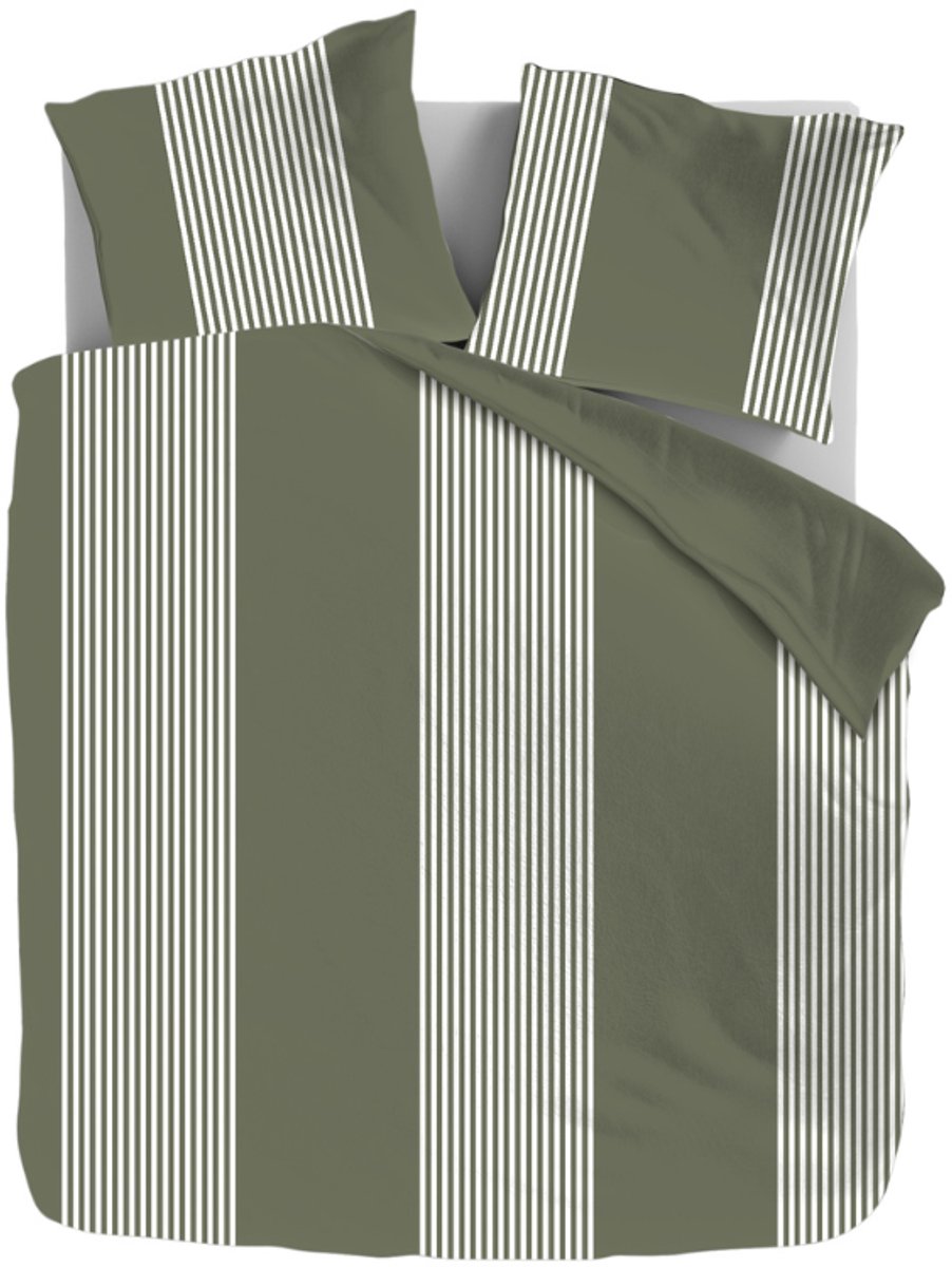 Dekbed-Discounter - Fresh and Co Dekbedovertrek 240 x 200/220 cm - Dubbele instopstrook - Wasbaar op 40 graden - Inclusief 2 kussenslopen - Vertical Lines
