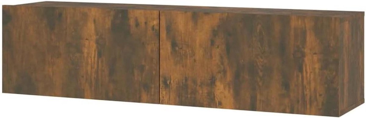 Tv-wandmeubel - Mediameubel tv-kast - Woonkamer opbergen - Aan de muur bevestigd - 120x30x30 cm - Gerookt eiken