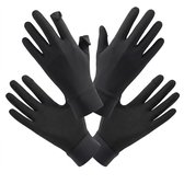 Zwarte hardloop handschoenen unisex sport handschoenen set van 2 paar lichtgewicht ademende handschoenen met touchscreen vingertoppen en antislip grip geschikt voor hardlopen fietsen wandelen en outdoor sport