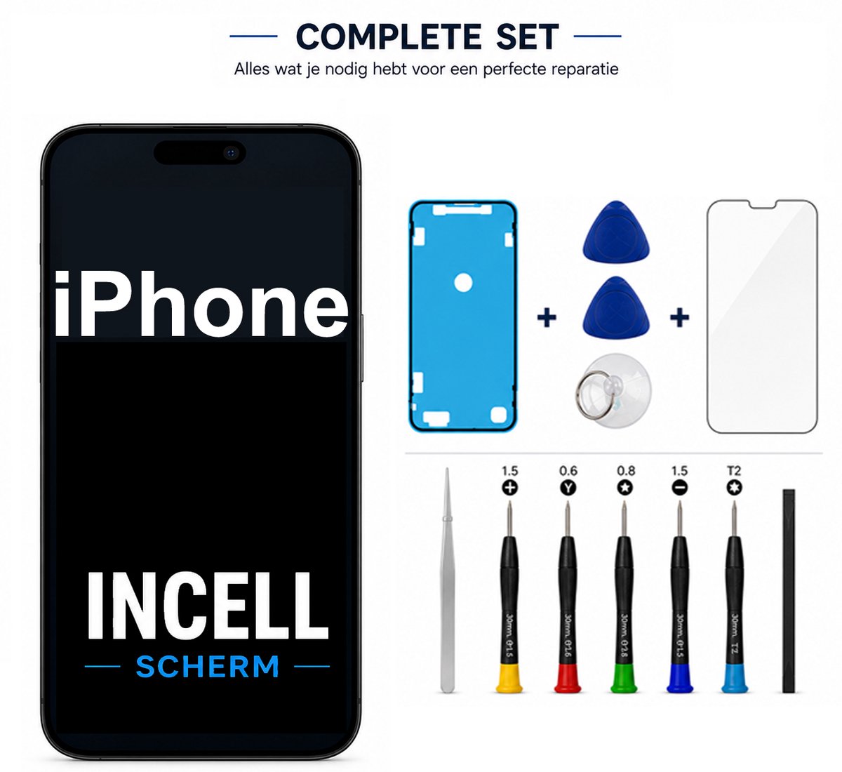IPHONE 14 Pro Max Scherm Vervanging – Premium Incell LCD Kwaliteit met Complete Set