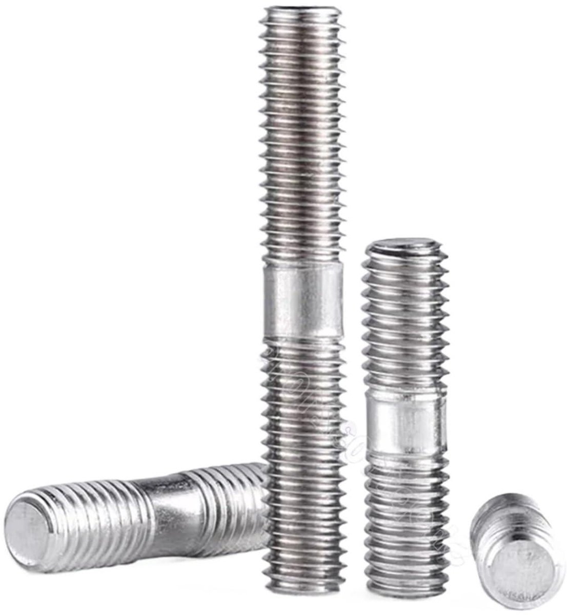 Roestvrijstalen Draadstang - Dubbele Bout Tapbout - Industriële Bevestiging - Hygiënische Toepassingen - 70mm M10 - Zilver