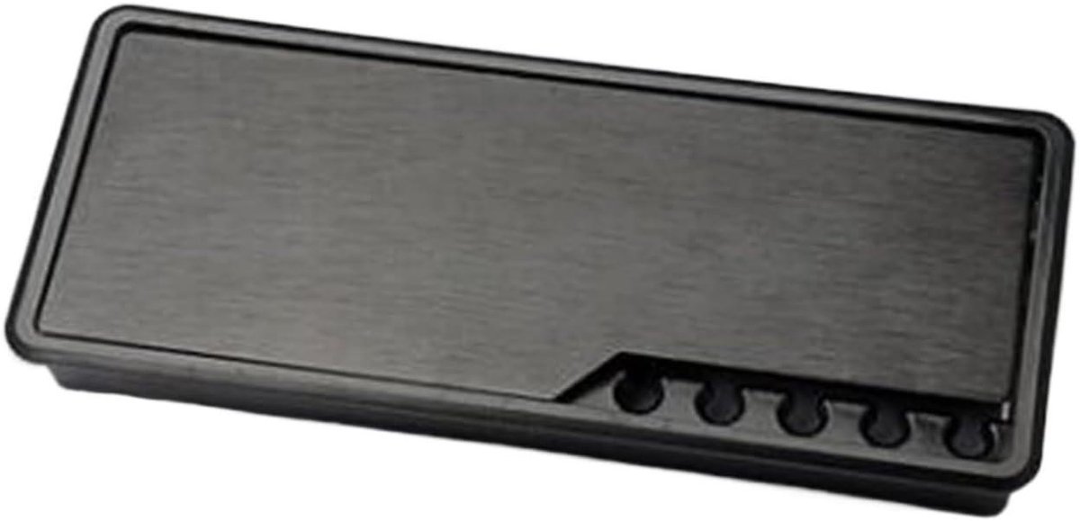 Afdekplaatjes Kabelgat - Bureau Doorvoer - Kabel Beheer - Met Draadclip - 29 mm dik - Zwart