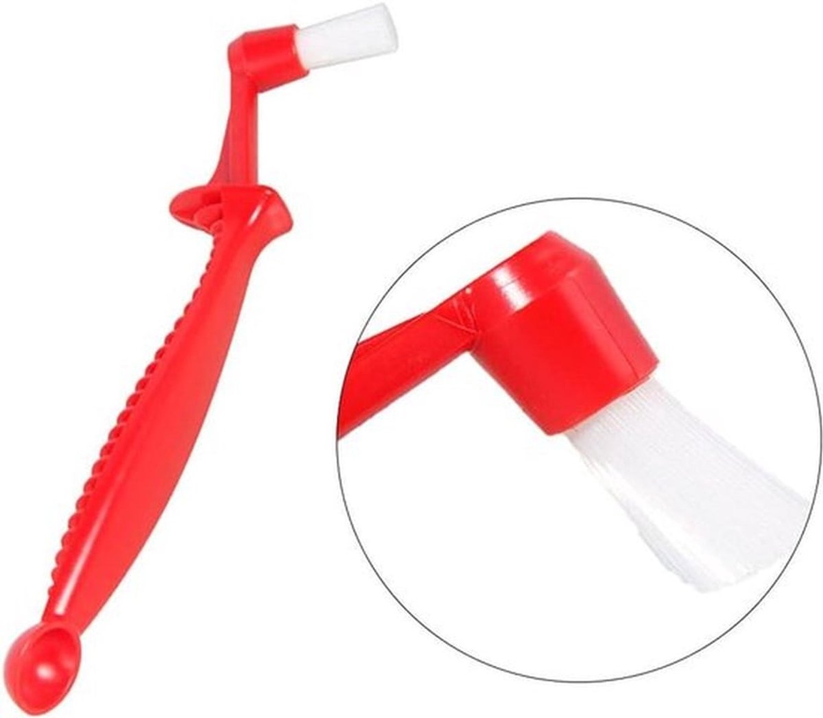 Koffiemachine reinigingsborstel - Espressomachine - Rood - Groepshoofd borstel - Met lepel - Geschikt voor alle merken.