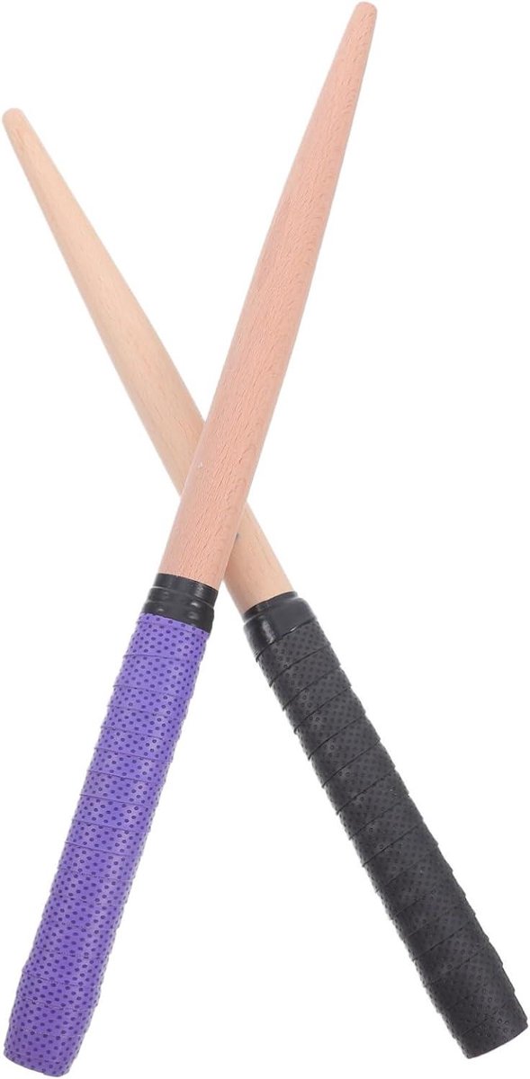 Houten Drumstokken - Percussie Stokken - Muziek Maken - Antislip Handgrepen - 35 cm - Khaki