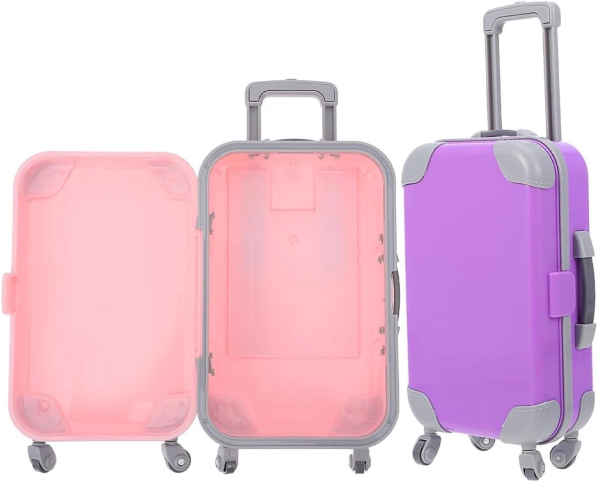 Poppen Koffer - Poppen Bagage Opberger - Poppen Accessoires Opbergen - Charmant Realistisch Ontwerp
