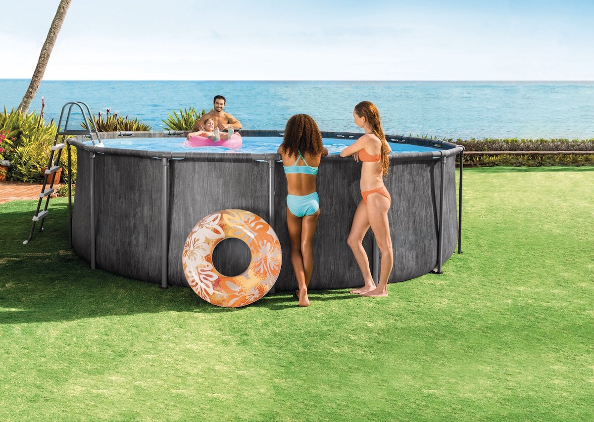 Intex Greywood Prism Frame zwembadset met filterpomp - Ø 457 x 122 cm