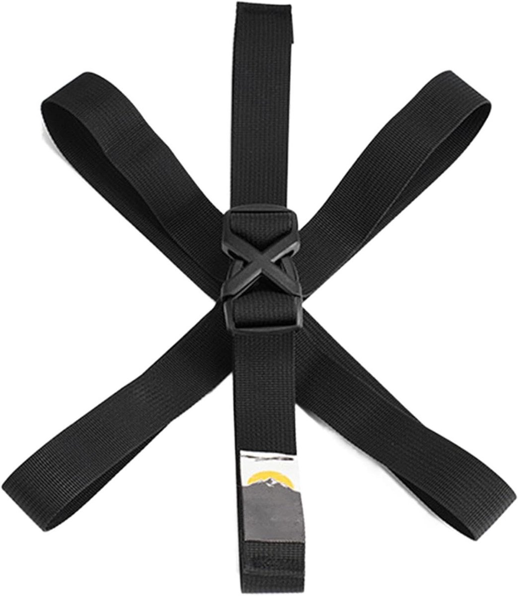 Verstelbare Nylon Banden - Spanbanden Kofferriemen - Bagage Vastzetten - Robuuste ABS Gesp - 1 Meter - Zwart