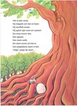 Illustratie van een boom met wortels, een muis, een ei en een eekhoorn. Tekst ernaast.
