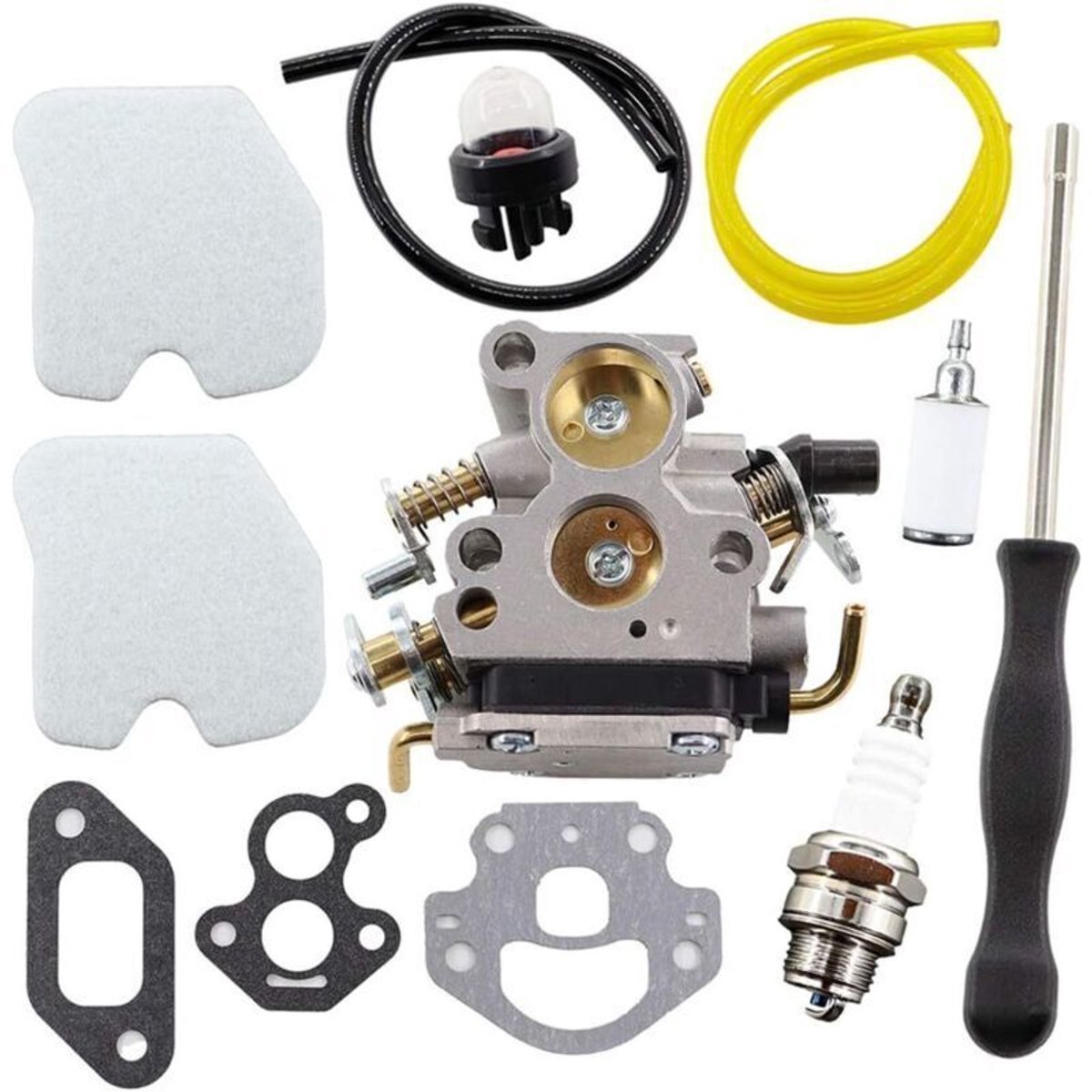 Carburateur geschikt voor Husqvarna 235, 235E, 236, 236E, 240, 240E C1T-W33 4 Zama kettingzagen, inclusief afstelschroevendraaier en luchtfilter. geschikt voor modellen 574719402 en 545072601.