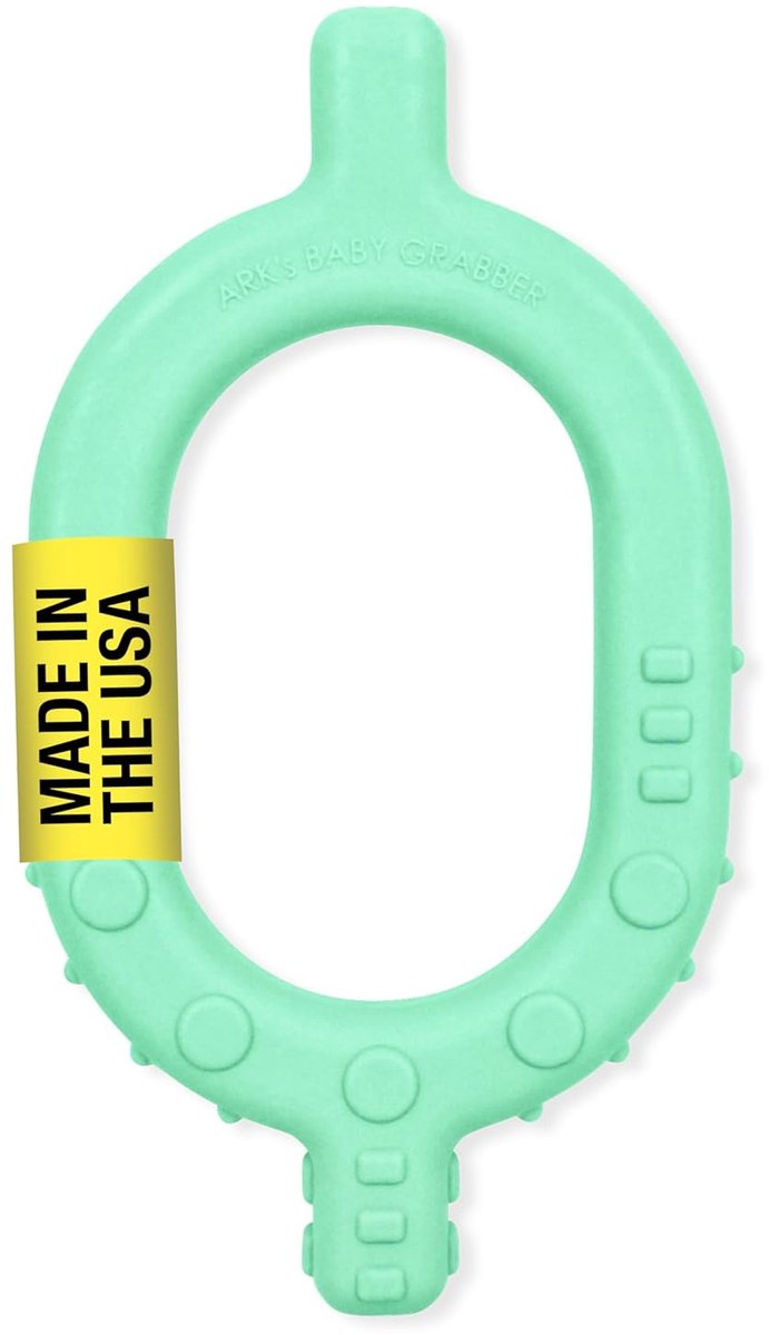 ARK Therapeutic bijtspeeltje baby Grabber turquoise stevig BPA-vrij.