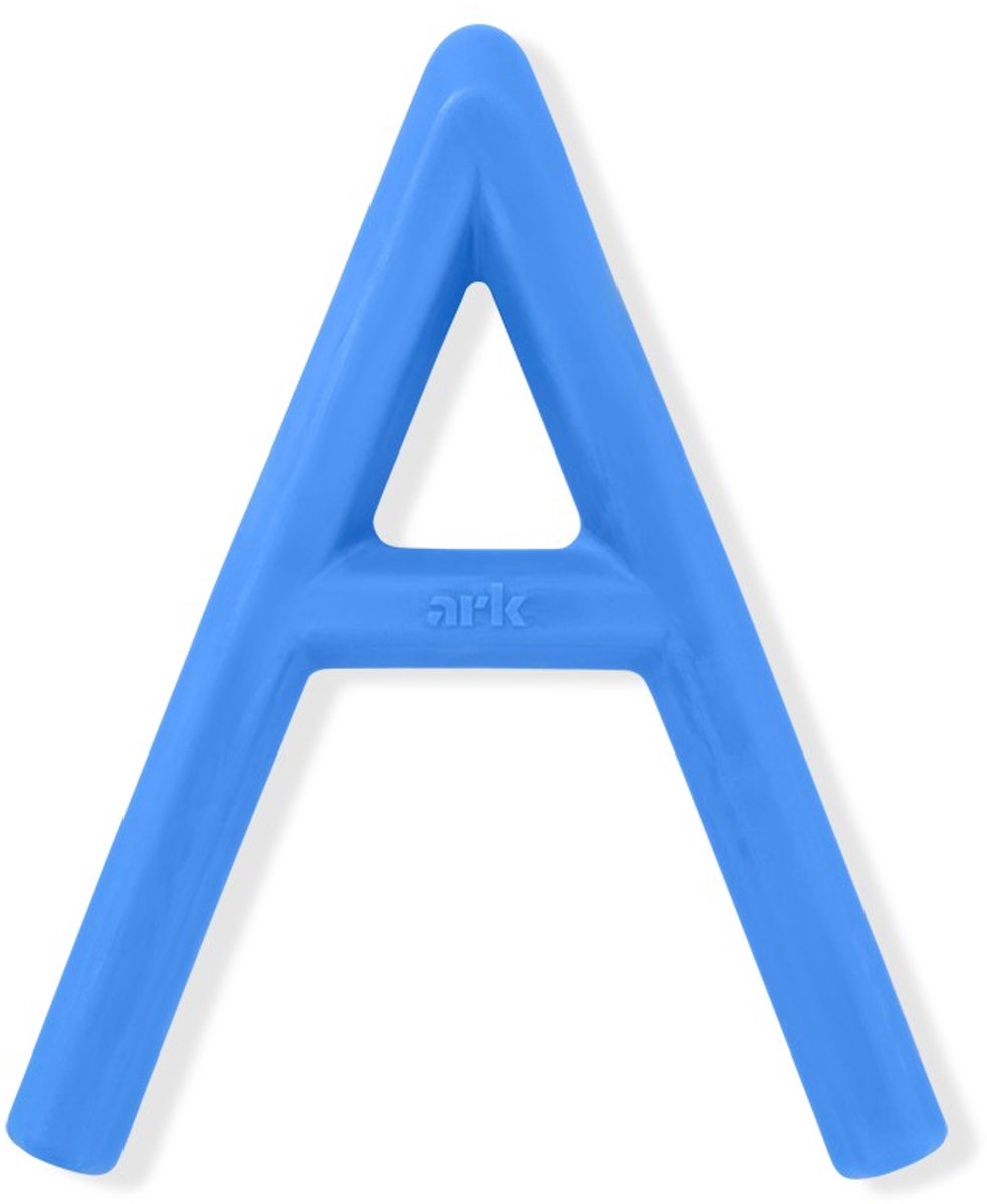 ARK Therapeutic bijtspeelgoed letter A blauw - sensorisch kauwspeelgoed.