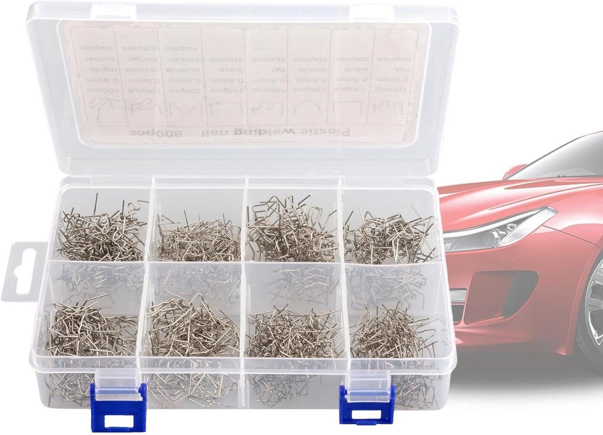Lasser nietjes - Hete nietjes Lasnietjes - Autobumper repareren - Roestvrij staal - 100 stuks - Zilver