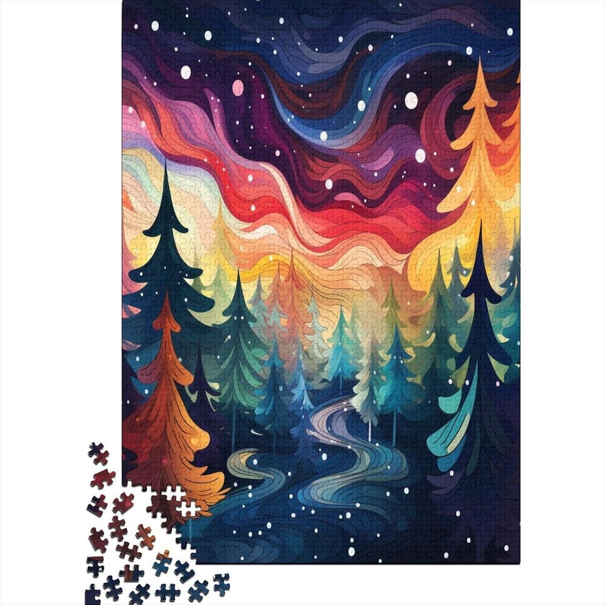 Puzzel 1000 Stukjes - Speelpuzzel Volwassenen Kinderen - Ontspanning Thuis - Unieke Vormen Letters Achterkant - 75 x 50 cm
