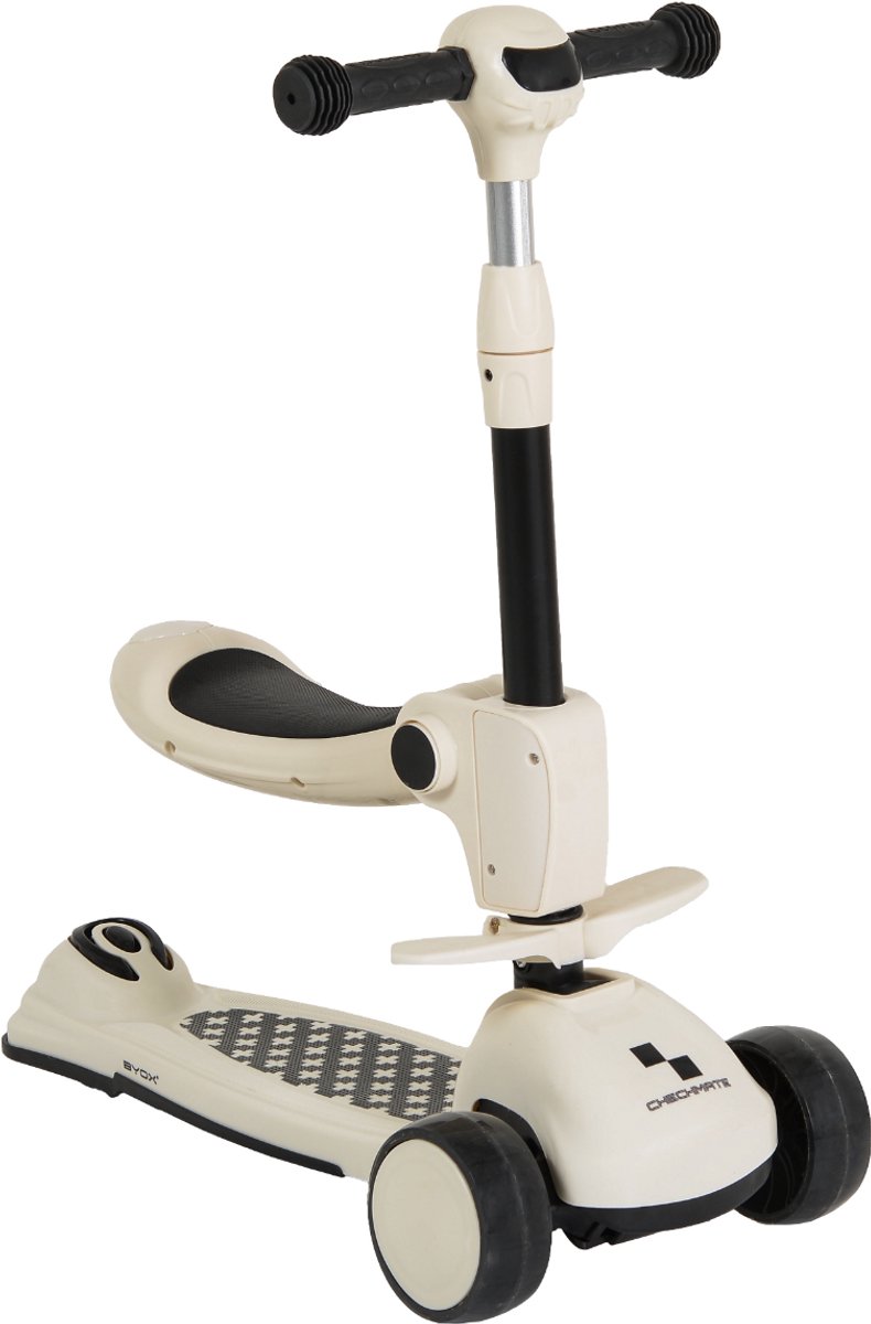 Byox Checkmate Royal White 2-in-1 Step/Loopfiets