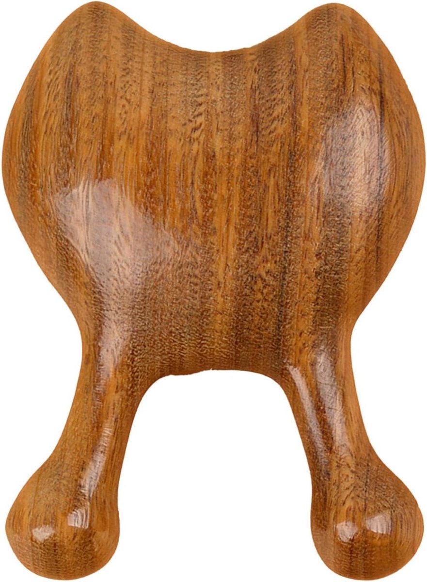 Houten Hoofdhuid Massager - Massage Kam Hout - Ontspanning Lichaam - Natuurlijk Sandelhout - 6.5 x 5 x 2.5 cm
