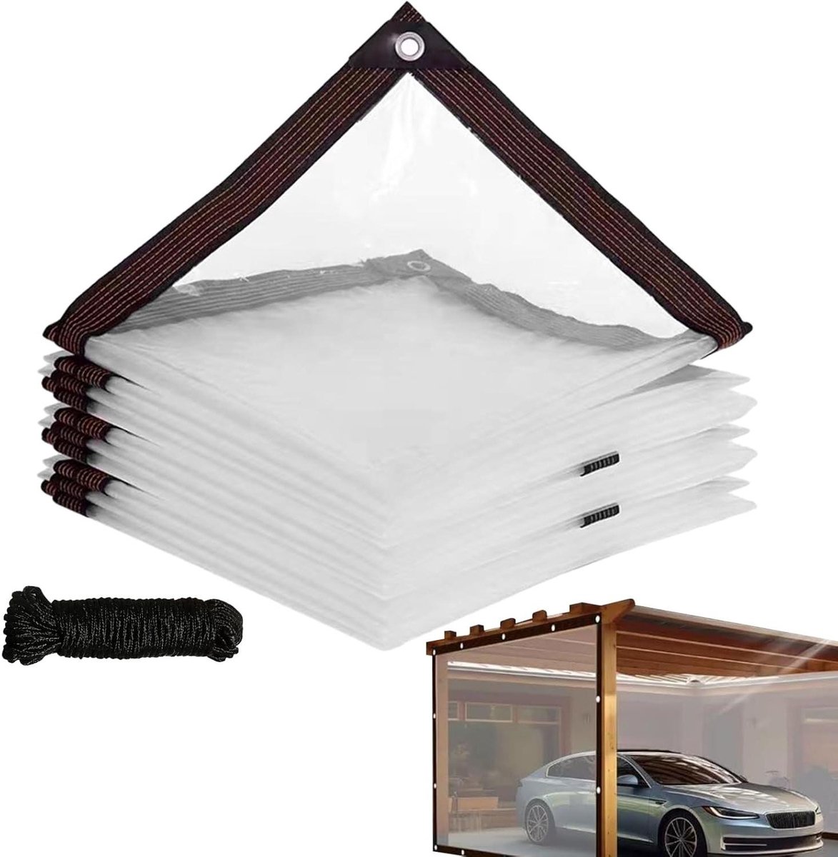 Waterdicht Zeil - Transparant Zeildoek - Tuin Beschermen - Versterkt PVC Materiaal - 1x3m - Transparant