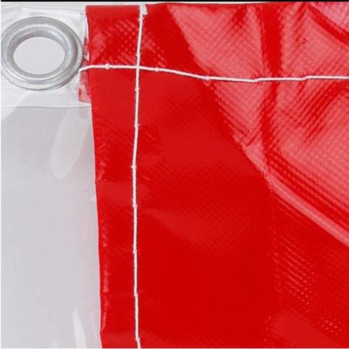 Afdekzeil PVC - Waterdicht zeil Stevig zeil - Buiten beschermen - Versterkte naden - 1.8x4m - Rood