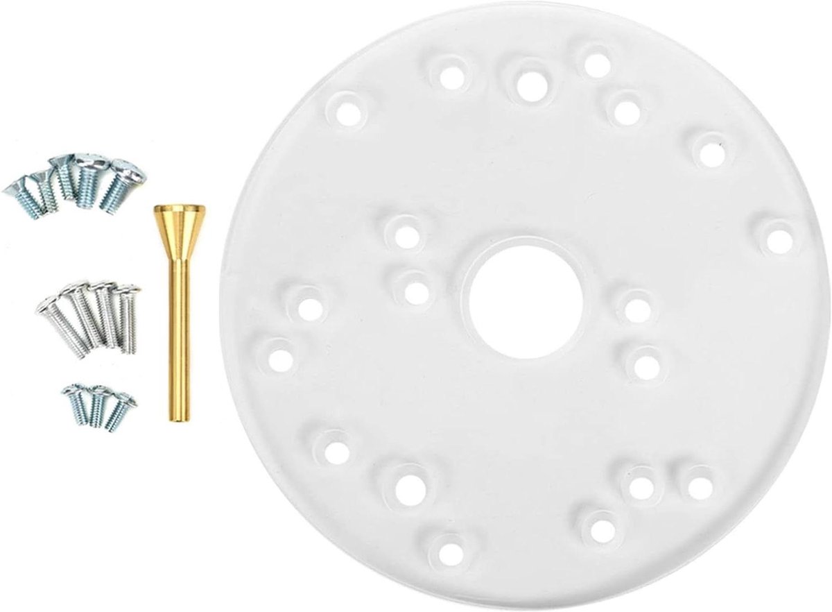 Router Basisplaat - Freesbasisplaat Router Houtbewerking - Precisie Frezen - Transparant Acryl Ontwerp - 164 mm Diameter - Helder