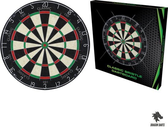 Dragon Darts Classic 180 Dartbord - met 6 Michael van Gerwen Dartpijlen en Accessoires - Green Edition - Dart Flights - Dart Shafts van Dragon Darts — afbeelding 4
