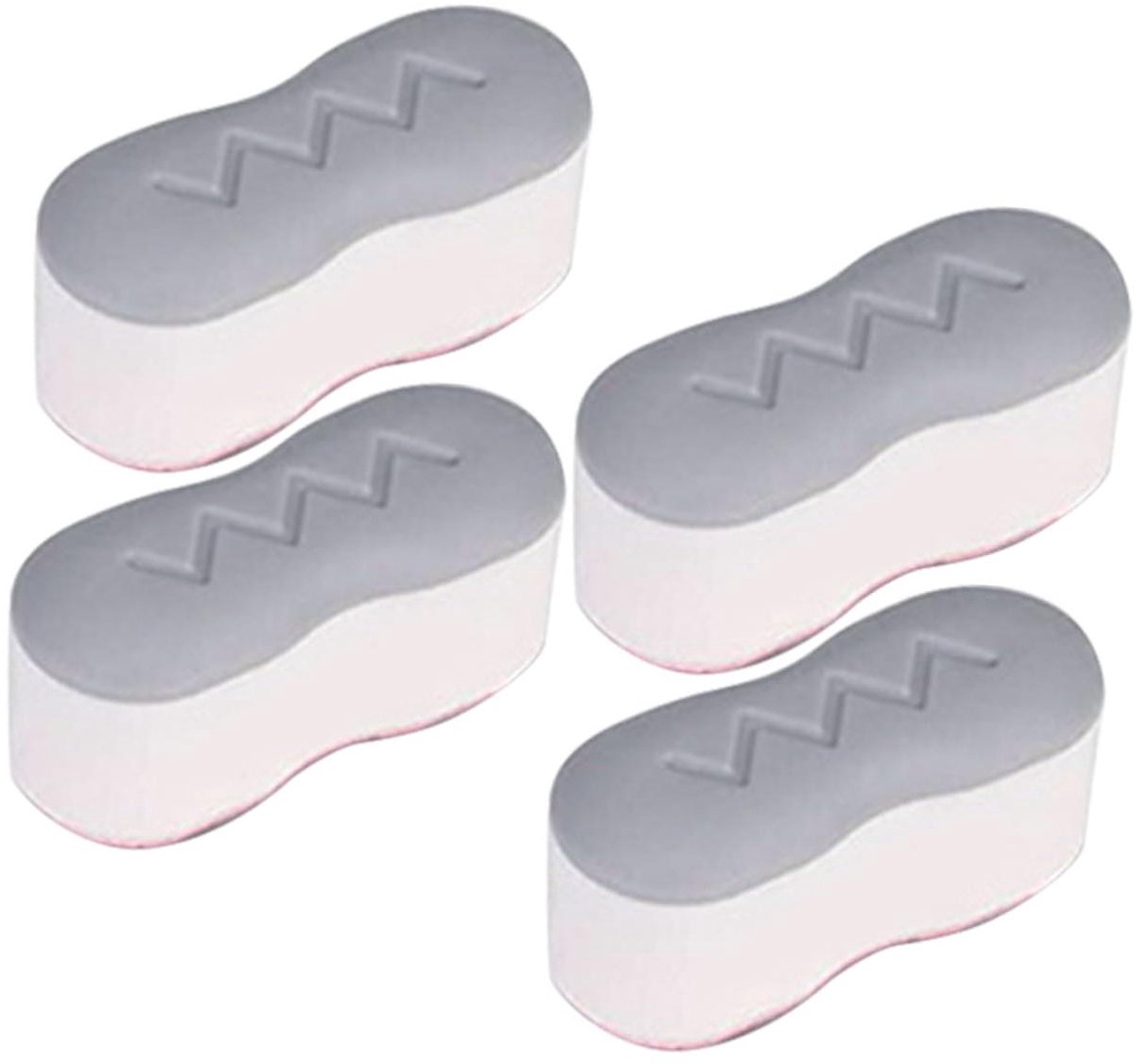 Toiletzitting Verhogers - Toiletbril Bumpers - Geluidsdemping Toilet - Met Stapelkussen - 4.5x2cm - Wit