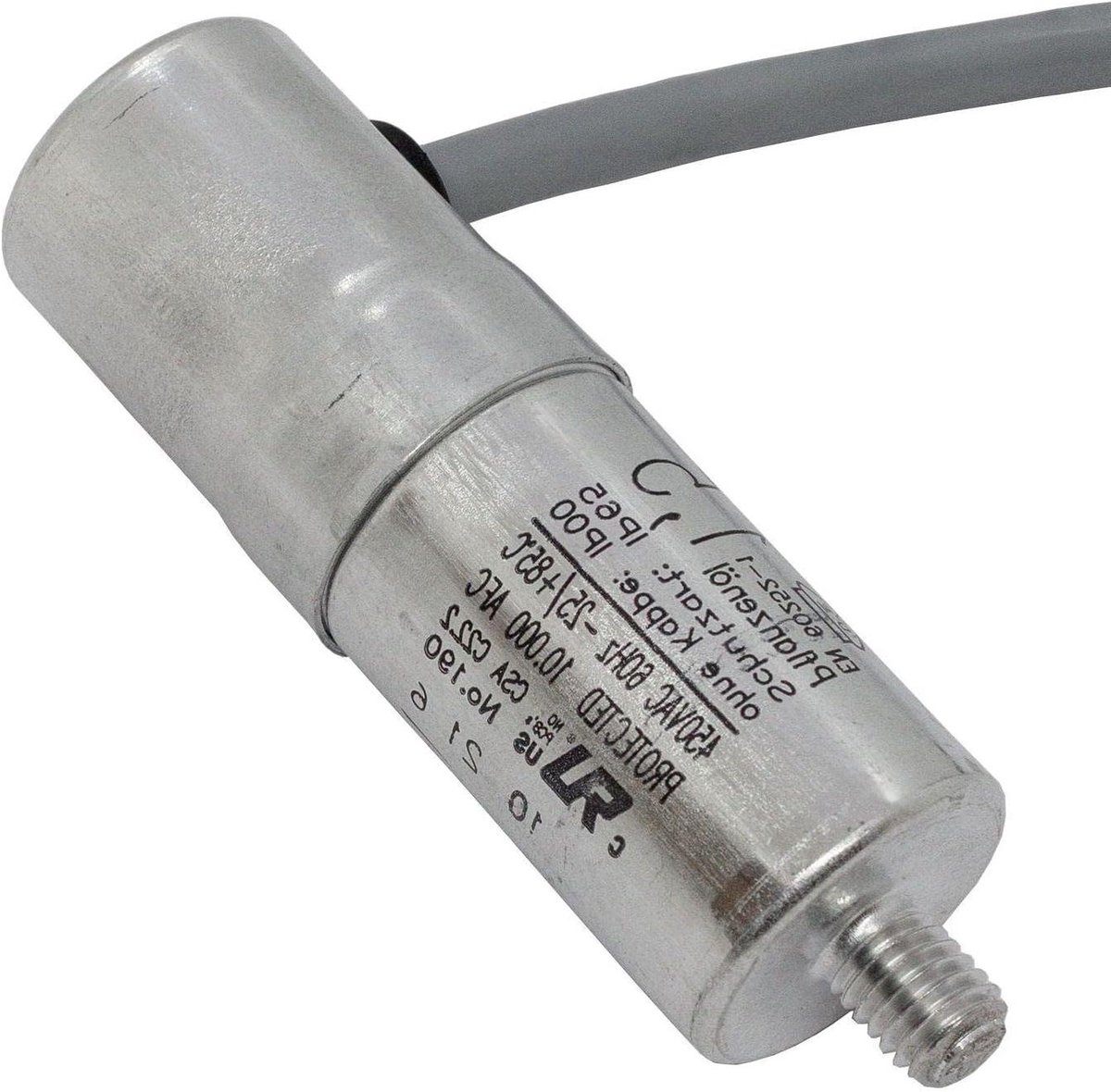 Startcondensator Motor - Motorcondensator Capaciteit - Motoren Starten - Metalen Behuizing - 15µF 470V - Zilver