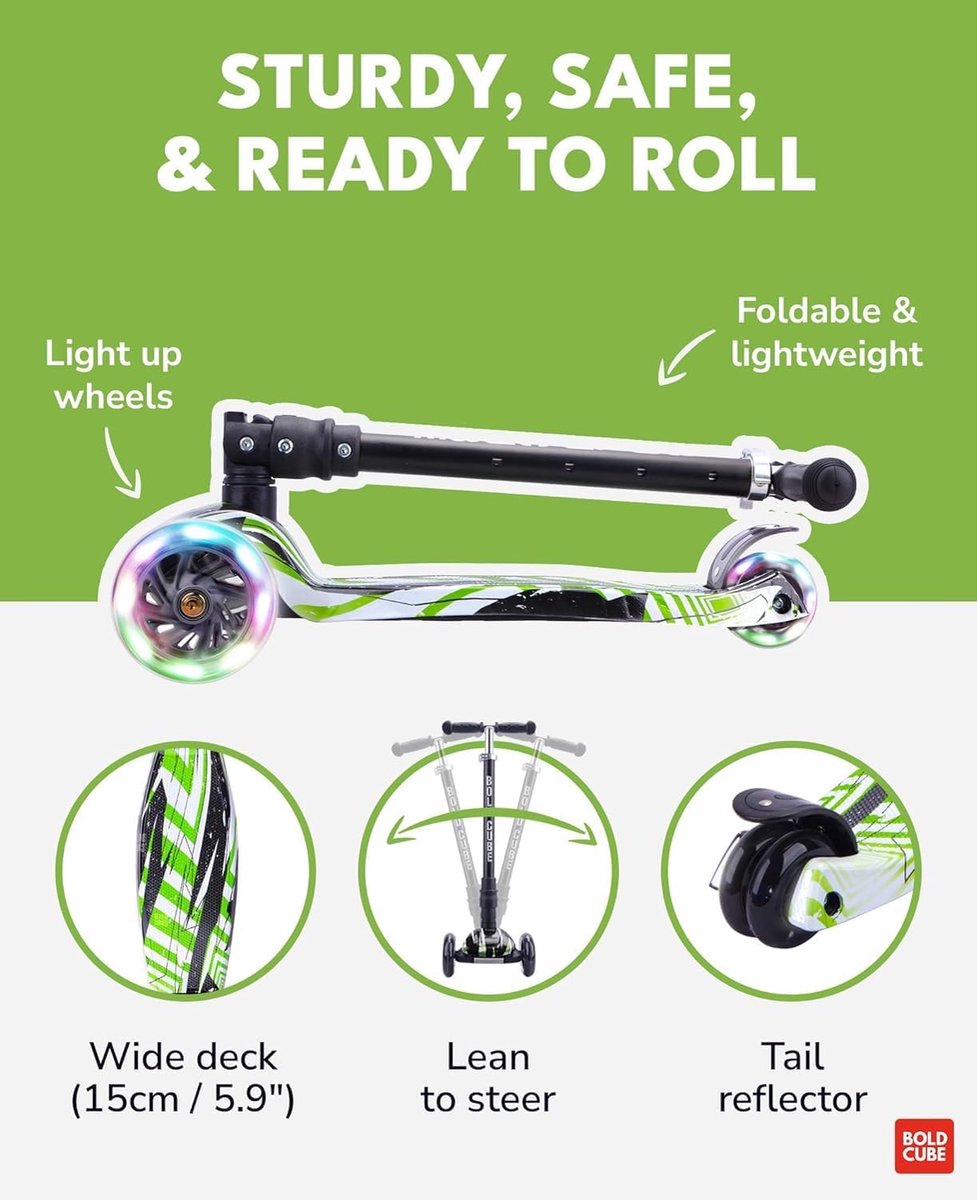 BOLDCUBE Big driewielstep - Swift Green