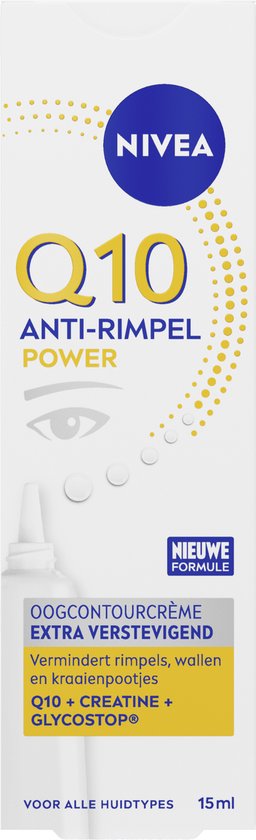 NIVEA Q10 POWER Oogcontourcrème - Alle huidtypen - Oogcrème met Q10 en creatine - Tegen Donkere Kringen en Wallen - Anti Rimpel Eye Cream - 15 ml
